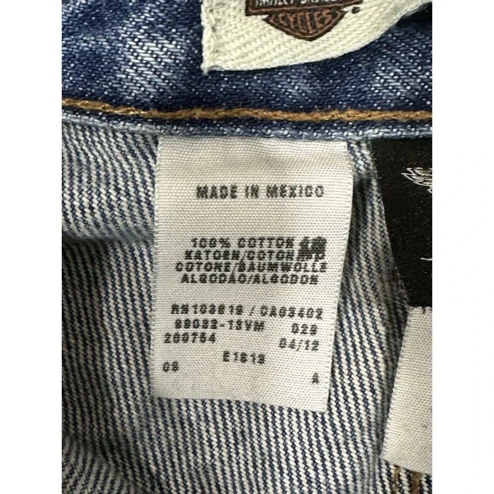 Harley Davidson Men's Wide Straight Leg Denim Jeans Size 38 x 30
